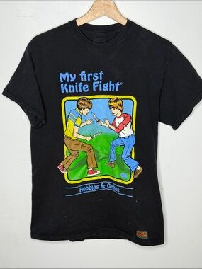 Steven Rhodes My First Knife fight tshirt M